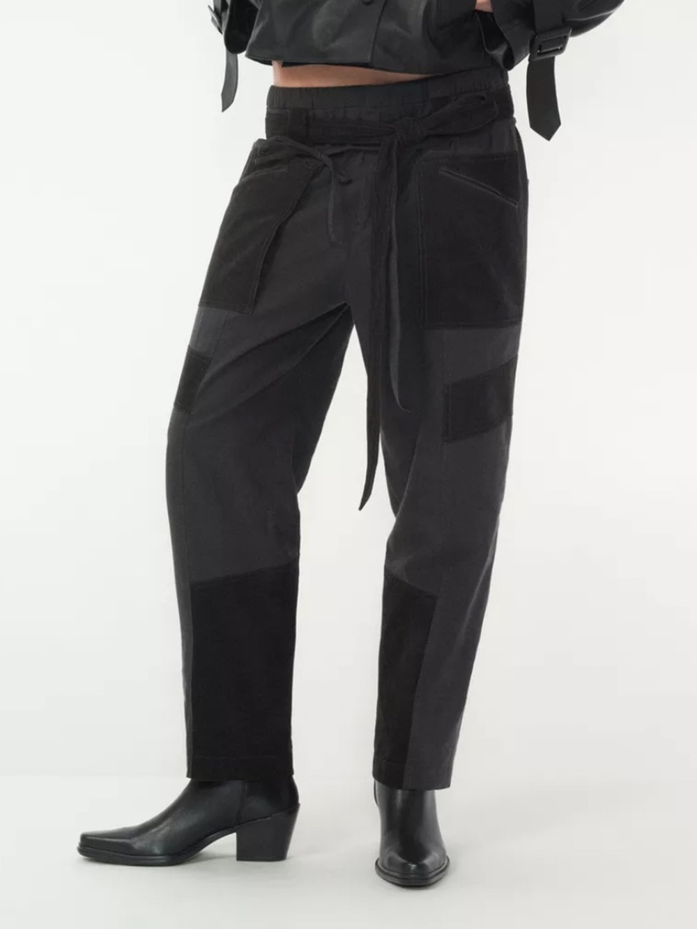 Zara Patchwork Cargo Trousers